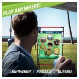 Sport Squad Endzone Challenge - 2-in-1 Football Toss and Flying Disc Toss - Backyard and Lawn Game for Indoor and Outdoor Use - Practice your Throwing Skills with this Football Target Carnival Game