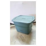 Rubbermaid ECOSense Totes 18 Gal Durable, Reusable Large Plastic Storage Bin, Made from 100% Recycled Materials, Hunter Green