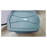 Rubbermaid ECOSense Totes 18 Gal Durable, Reusable Large Plastic Storage Bin, Made from 100% Recycled Materials, Hunter Green