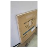 Baby Gate for Doorways and Stairs, RONBEI 51.5" Auto Close Safety Baby Gate for Kids and Pets, Extra Wide Child Gate Dog Gates for The House, Heavy Duty Metal Walk Through Door (Black)