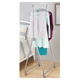 Whitmor Foldable Garment Rack - Rolling Clothes Hanger - Adjustable Height