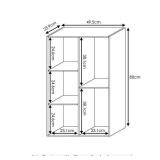 Furinno 5-Cube Reversible Open Shelf, White/Green 11069WH/GR