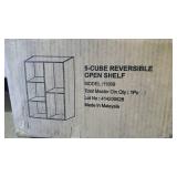 Furinno 5-Cube Reversible Open Shelf, White/Green 11069WH/GR