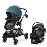 Graco Modes Nest Travel System | Includes Baby Stroller with Height Adjustable Reversible Seat, Bassinet Mode, Lightweight Aluminum Frame and SnugRide 35 Lite Elite Infant Car Seat, Bayfield