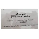 Color Different From Stock Photo - Impressions Celine Shimmer Blackout Curtain Panel Set with Grommet Header - Grey Shimmer