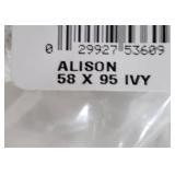 Alison Floral Lace 58" x 95" Rod-Pocket Window Panel