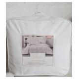 Modern Honeycomb Comforter Set - White- Full/Queen