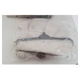 Lush Decor Linen Button Farmhouse Chic Solid Color Cotton Blend 3" Rod Pocket Light Filtering Window Curtain For Living Room and Bedroom, OffWhite, 84"L x 40"W, Single Panel - Lot Of 2