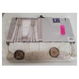 108"x40" Linen Button Light Filtering Window Curtain Panel Linen - Lush Décor