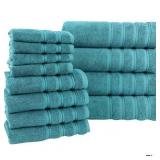 Antalya Hotel Collection Turkish Cotton Bathroom Towel 9 PC Set- Retail:$79.98