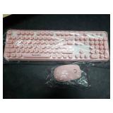 Sades Pink 2.4G Keyboard And Mouse Combo