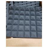Square Black Foam Acoustic Panels, 12x12 Inches Each, Black
