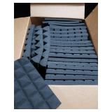 Square Black Foam Acoustic Panels, 12x12 Inches Each, Black