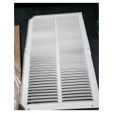 12"w X 20"h Steel Return Air Grilles - Sidewall and Ceiling - HVAC Duct Cover - White [Outer Dimensions: 13.75"w X 21.75"h]