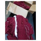 Standard Burgundy Textured Sofa Cover Set