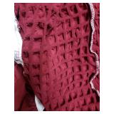 Standard Burgundy Textured Sofa Cover Set