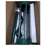 MTB Heavy Duty 18 Inch Aerator Roller Rolling Lawn Garden Spike Lawn Aerator Home Grass Steel Handle Green Quick and Easy to Assemble