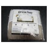 Great Bay Home Reversible Furniture Protector Sofa 75"x118", Beige