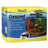 Tetra Crescent Acrylic Aquarium Kit 5 Gallons, Curved-Front Tank with LEDs