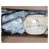 The Gray Barn Hidden Hill Antique Wood and Steel Barstool - Retail:$116.99