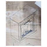 Copper Grove Marigold White Stone Electric Fireplace