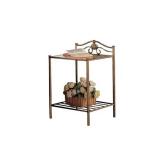 Coaster Home Furnishings 300172 Night Stand in Antique Gold Finish Metal