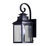 Rockies Containers Morgan 1-Light Black Outdoor Wall Lantern Sconce