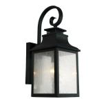 Morgan Imperial Black Metal/ Seeded Glass 1-light Outdoor Wall Light- Retail:$101.49