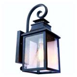 Morgan Imperial Black Metal/ Seeded Glass 1-light Outdoor Wall Light- Retail:$101.49