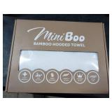 MiniBoo Bamboo Hooded Towel, White