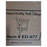 Corner EcoDecors EarthyTeak FlexiCorner Triangular Teak Modular Stool with Shelf in EarthyTeak Finish- Retail:$104.95