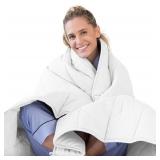 Luna 80x87" Weighted Blanket White