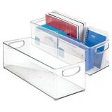 MDesign Office Binz, Clear, 8x6 Inch, Set Of 2