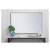 Carson Carrington Salsnas Metal Frame Mirror Silver 18x31"