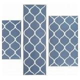 Carvapet 3pc Rug Set Grey