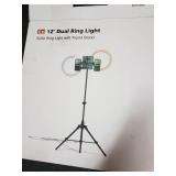 12" Dual Ring Light With Tripod Stand