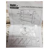 MyGift Country Rustic Wood Bathroom Organizer