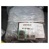 Veeyoo Velvet Quilt Set, Gray, Full/Queen