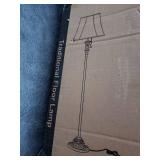 Standing House Lamp, Gold And Milky White