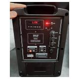 Pyle BT Karaoke PA Speaker - Indoor / Outdoor Portable Sound System with Wireless Mic, Audio Recording, re-chrg battery, USB / SD Reader, Stand Mount - For Party, Crowd Control