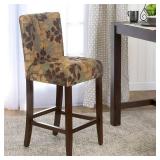 HomePop 24-inch Counter Height Tan Sage Leaf Upholstered Barstool - 24 inches - 24 inches- Retail:$129.99