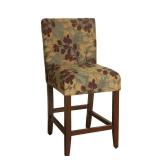 HomePop 24-inch Counter Height Tan Sage Leaf Upholstered Barstool - 24 inches - 24 inches- Retail:$129.99