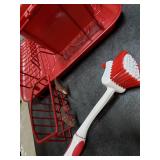 Rubbermaid 4 Piece Dish Drying Rack, Red