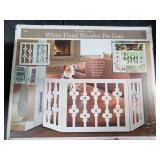 White Floral Pet Gate 47"