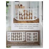White Floral Pet Gate 47"
