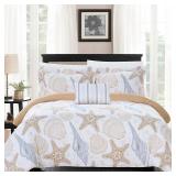 Chic Home Azure 4 Piece Queen Duvet Cover Set Bedding