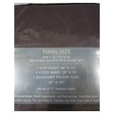 3 PC TWIN SHEET SET MICROFIBER SOLID CHOCOLATE -SERIES 1400-