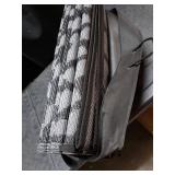 Reversible Outdoor Mat, 9x12 Foot, Gray And Black