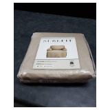 Sure Fit Solid Duck Cloth T-Cushion Chair Slipcover, Beig/Green, Armchair