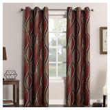 Intersect Geometric Print Curtain Panel Set Of 2